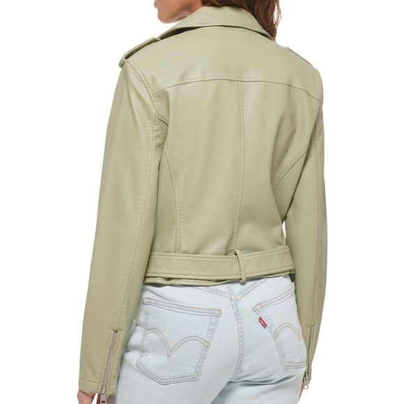 Levi’s Faux Leather Belted Moto Jacket. NWT - Picture 7 of 8